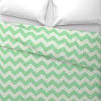 Chevron burlap / irish green