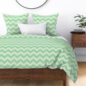 Chevron burlap / irish green