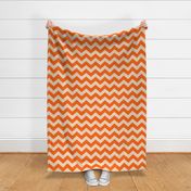 Chevron burlap / tangerine