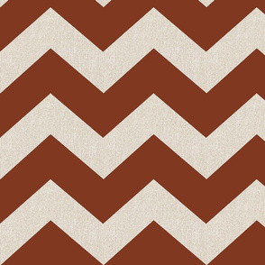 Chevron burlap / ginger