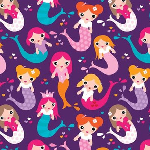 Violet mermaid girls