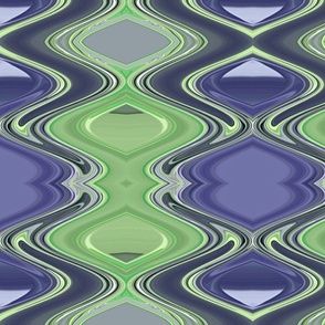 Green & Blue Hourglass Abstract