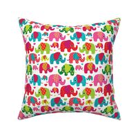 Retro kids indian elephant pattern fabric