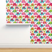 Retro kids indian elephant pattern fabric