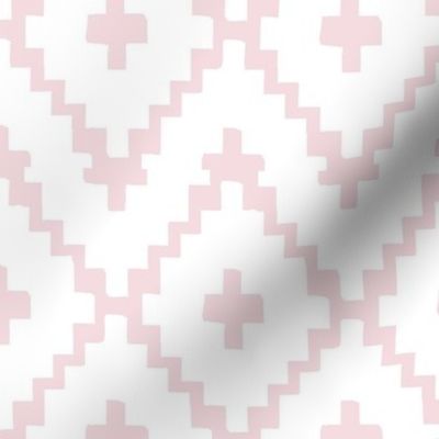 Southwest Diamond Chevron _Pink and White