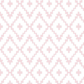 Southwest Diamond Chevron _Pink and White