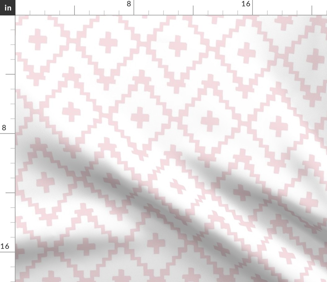 Southwest Diamond Chevron _Pink and White