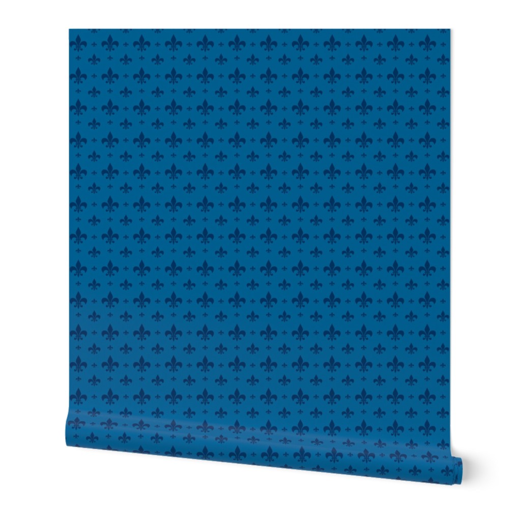 Fleur-de-lis Two Tone Blue