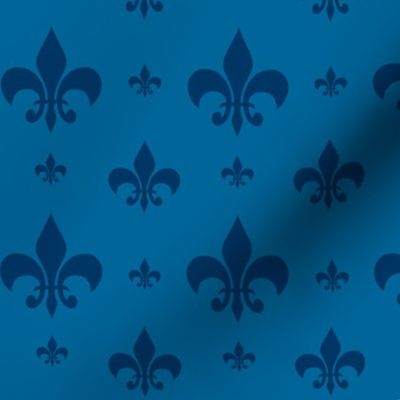 Fleur-de-lis Two Tone Blue