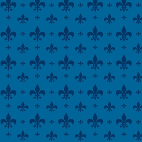 Fleur-de-lis Two Tone Blue