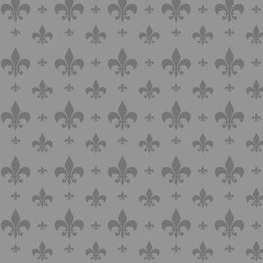 Grey Tone on Tone Fleur-de-lis