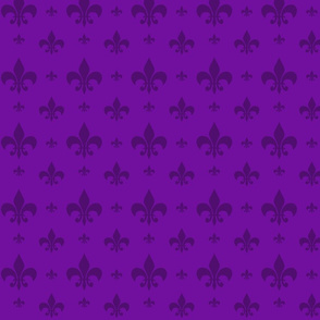 Purple Tone on Tone Fleur-de-lis