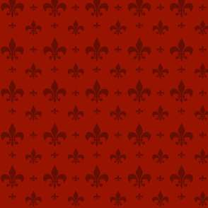 Red Tone on Tone Fleur-de-lis