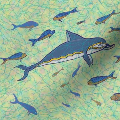 Dolphins of Akrotiri, wallpaper swatch by Su_G_©SuSchaefer