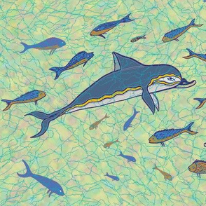 Dolphins of Akrotiri, wallpaper swatch by Su_G_©SuSchaefer