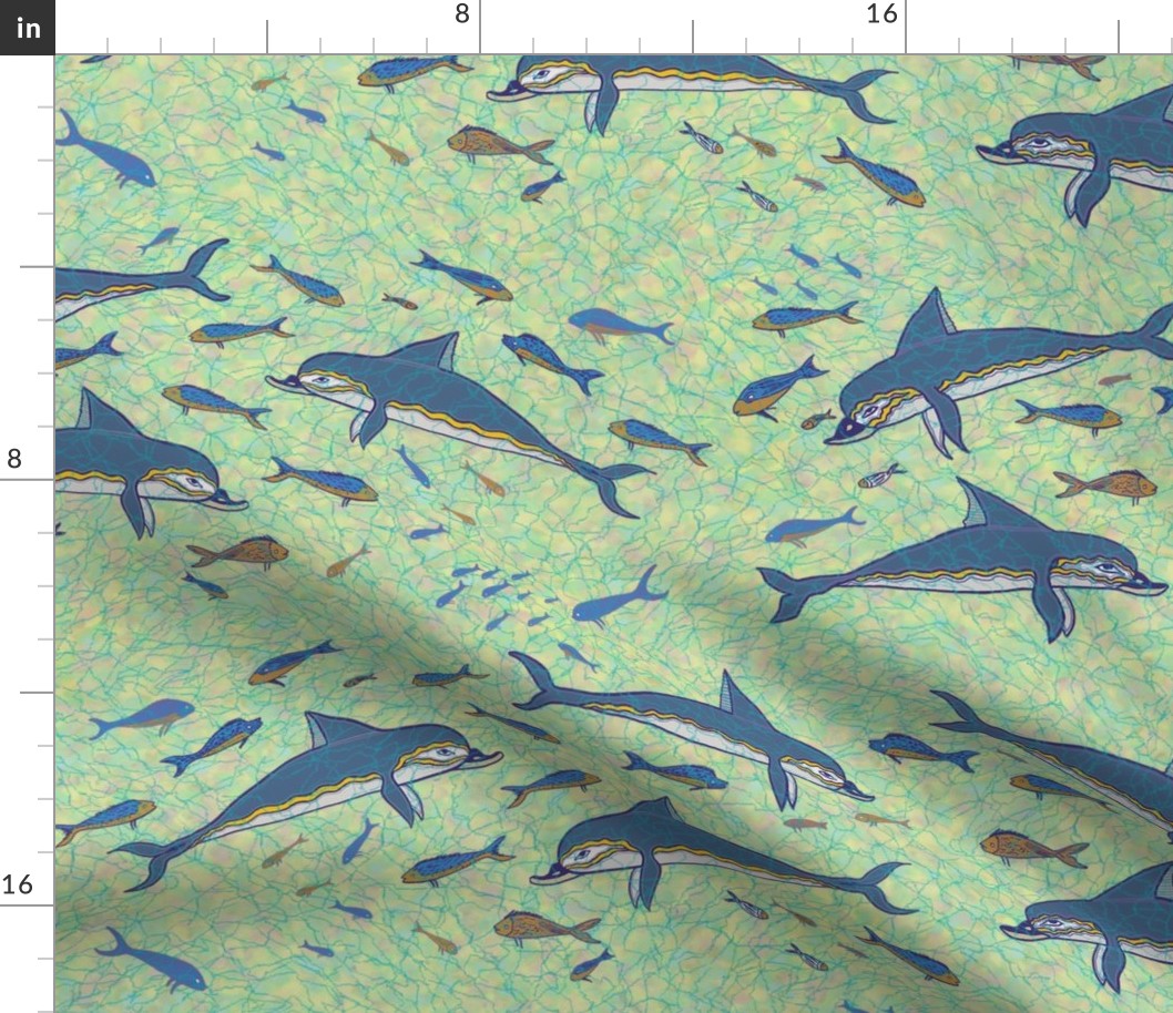 Dolphins of Akrotiri, wallpaper swatch by Su_G_©SuSchaefer