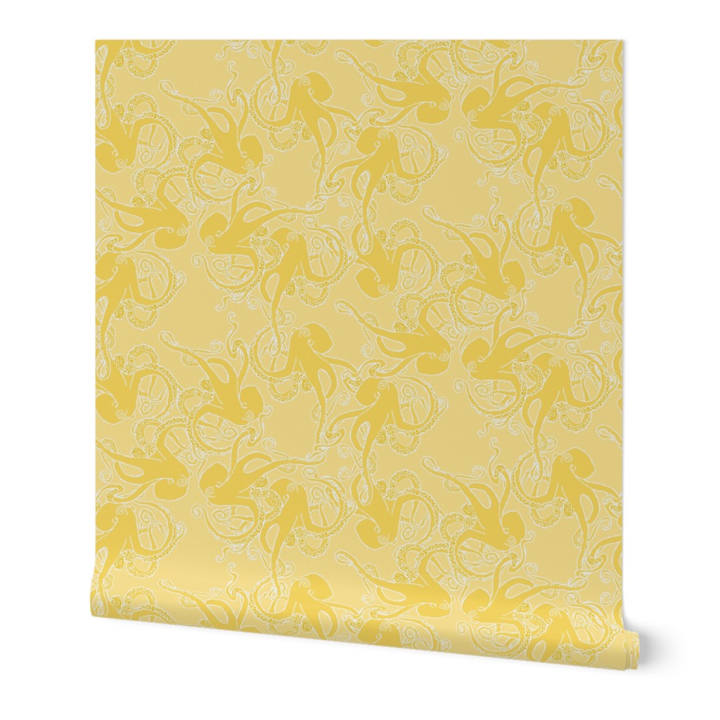 Octopus Pattern in Yellows & White