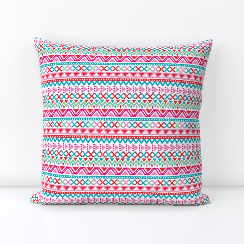 Colorful tribal aztec pink folkore