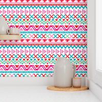 Colorful tribal aztec pink folkore