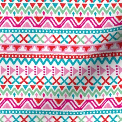 Colorful tribal aztec pink folkore