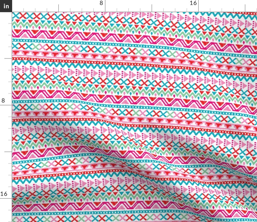 Colorful tribal aztec pink folkore