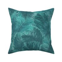 Ostrich Feather - large turqoise