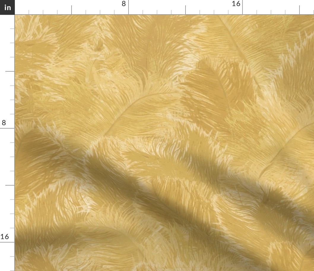 Ostrich Feather - large yellow