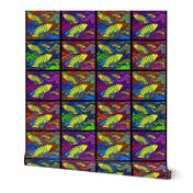 FISHES WAVES 4 in 1 or 1 Yard PANEL