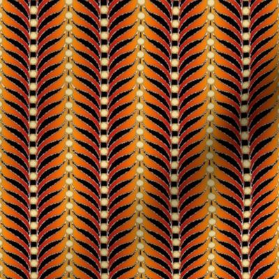 featherstripe tan red gold 