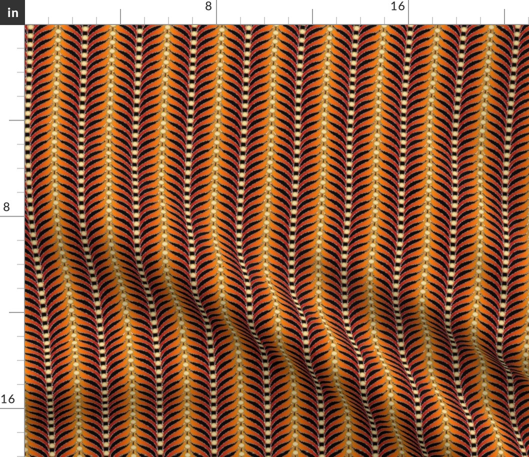 featherstripe tan red gold 