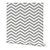 Chevron Stars, Grey and White