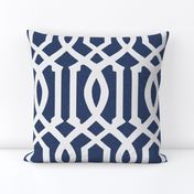 Victoria Trellis in Navy Linen