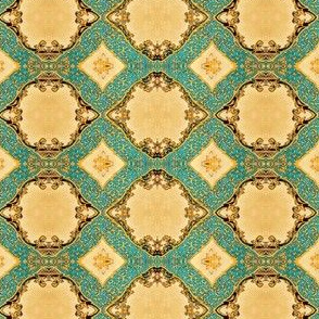 Turquoise Trellis