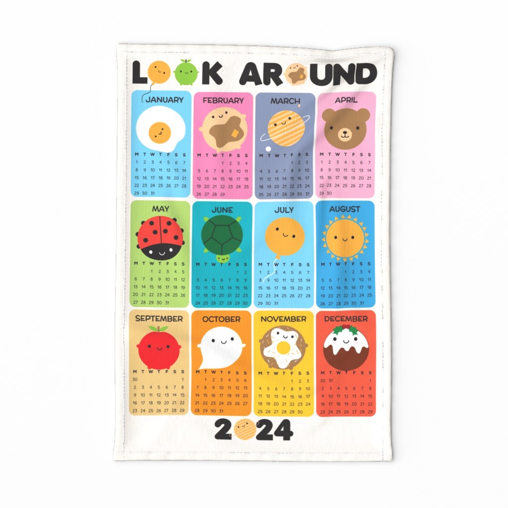 Look Around 2024 Tea Towel Calendar