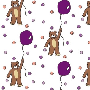 purple balloon bear