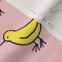 Goldfinch on pink