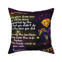 I DID IT ! on black   Panel Pillow