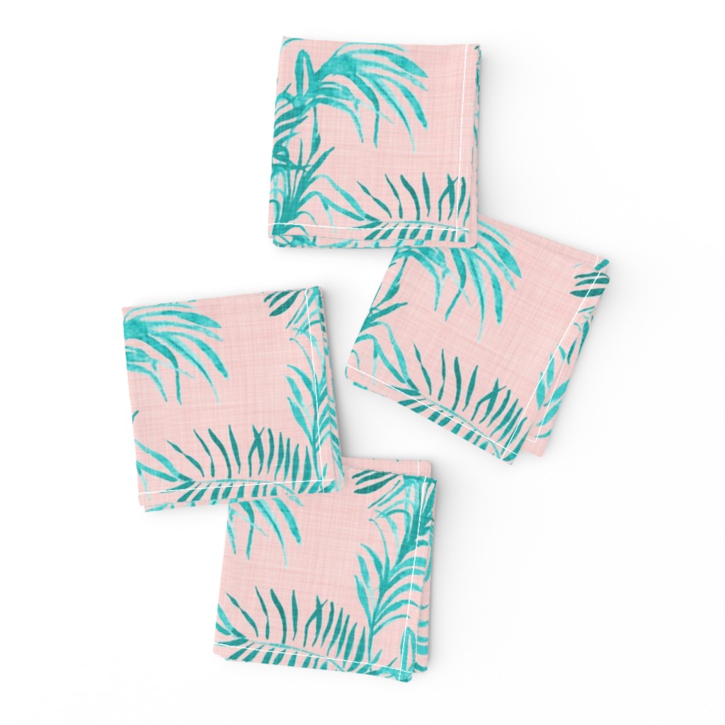 Tropical Palm (LINEN rose quatz)