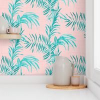 Tropical Palm (LINEN rose quatz)