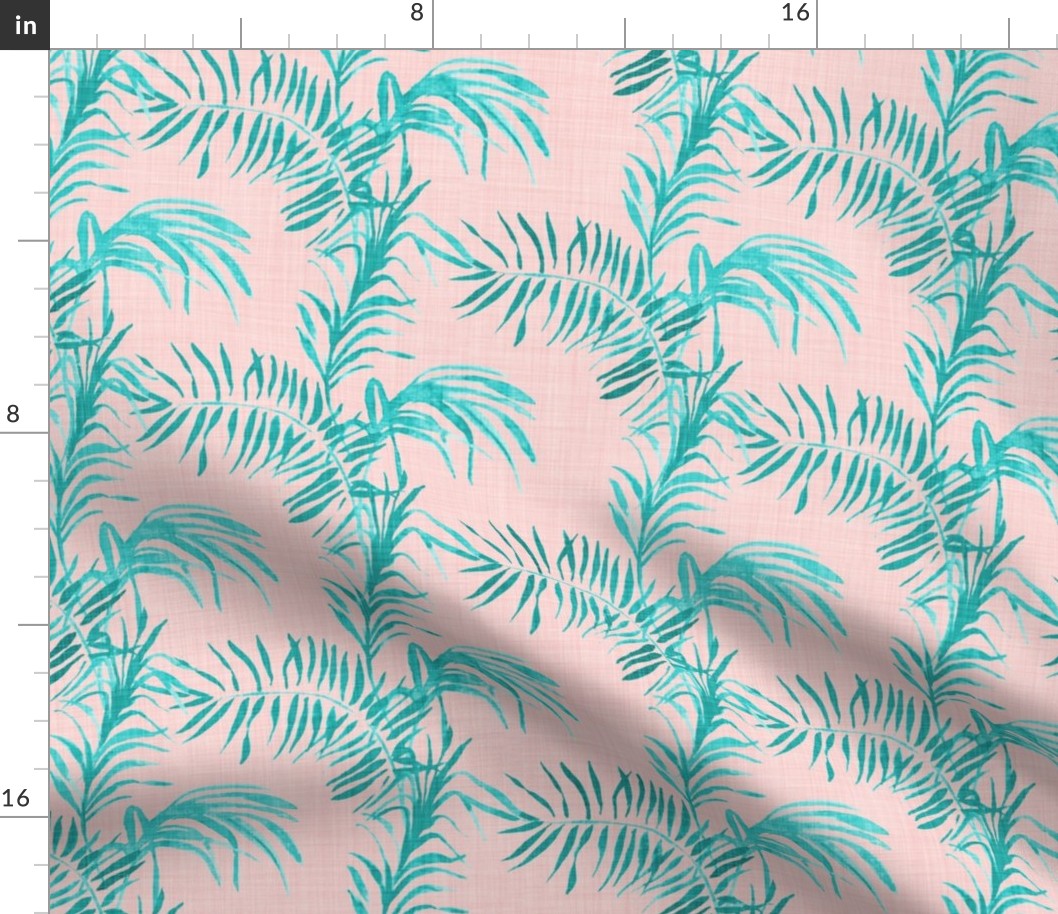 Tropical Palm (LINEN rose quatz)