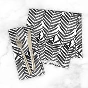 Luxe Palm Leaf (black + white)