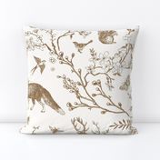 Spring Woodland Toile (sepia/linen) XXLRG