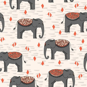 Elephant Parade - Champagne/Charcoal/Blush/Coral