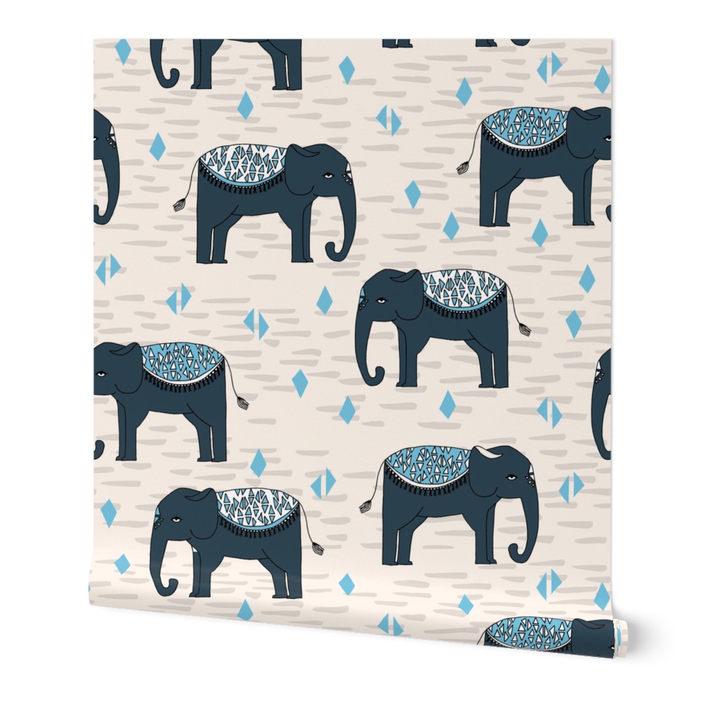 Elephants Parade - Champagne/Soft Blue/Parisian Blue