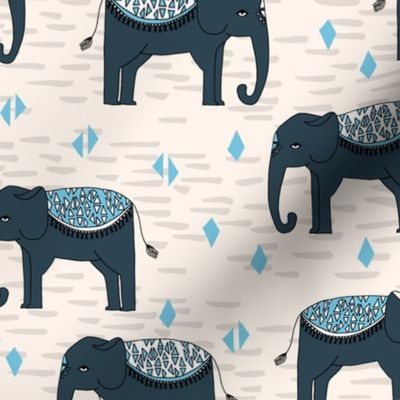 Elephants Parade - Champagne/Soft Blue/Parisian Blue