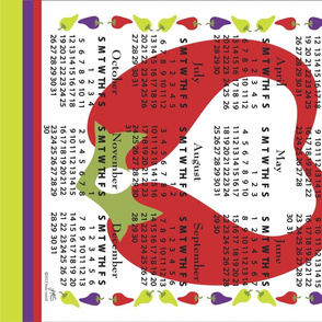 Tea Towel Calendar 2014_Red_Hot_Pepper_Love