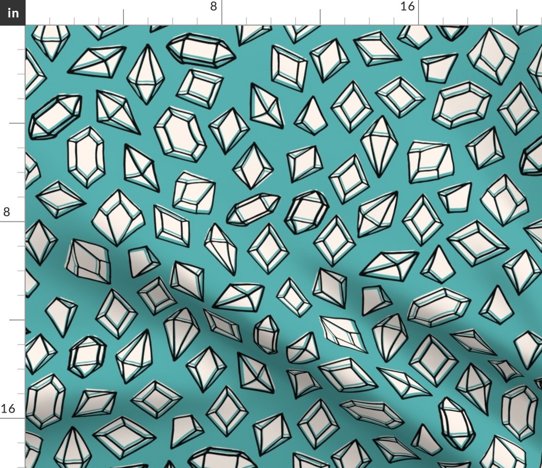 crystals // crystal gems gemstone fabric geodes geodesic fabric andrea lauren design