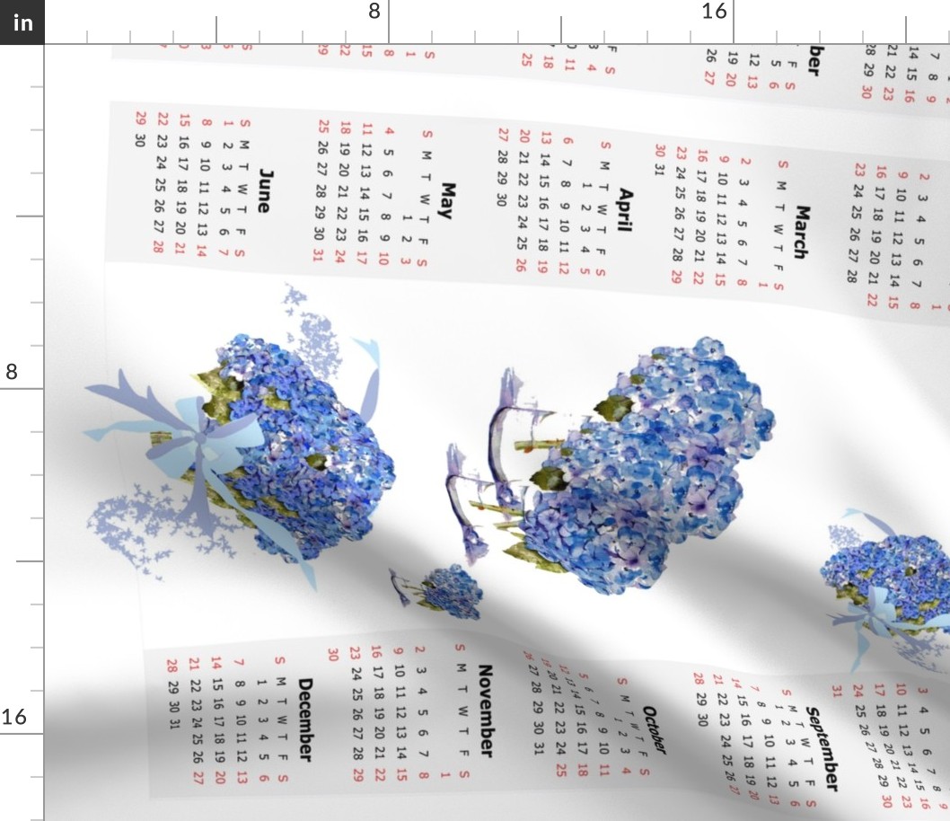 A Hydrangea Calendar for 2014