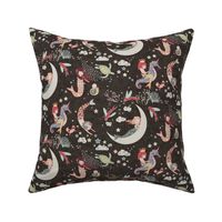 Mermaid Lullaby SMALL (Black Linen)