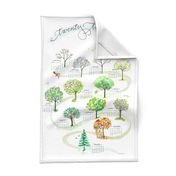 le bois des mois 2020, tea towel calendar